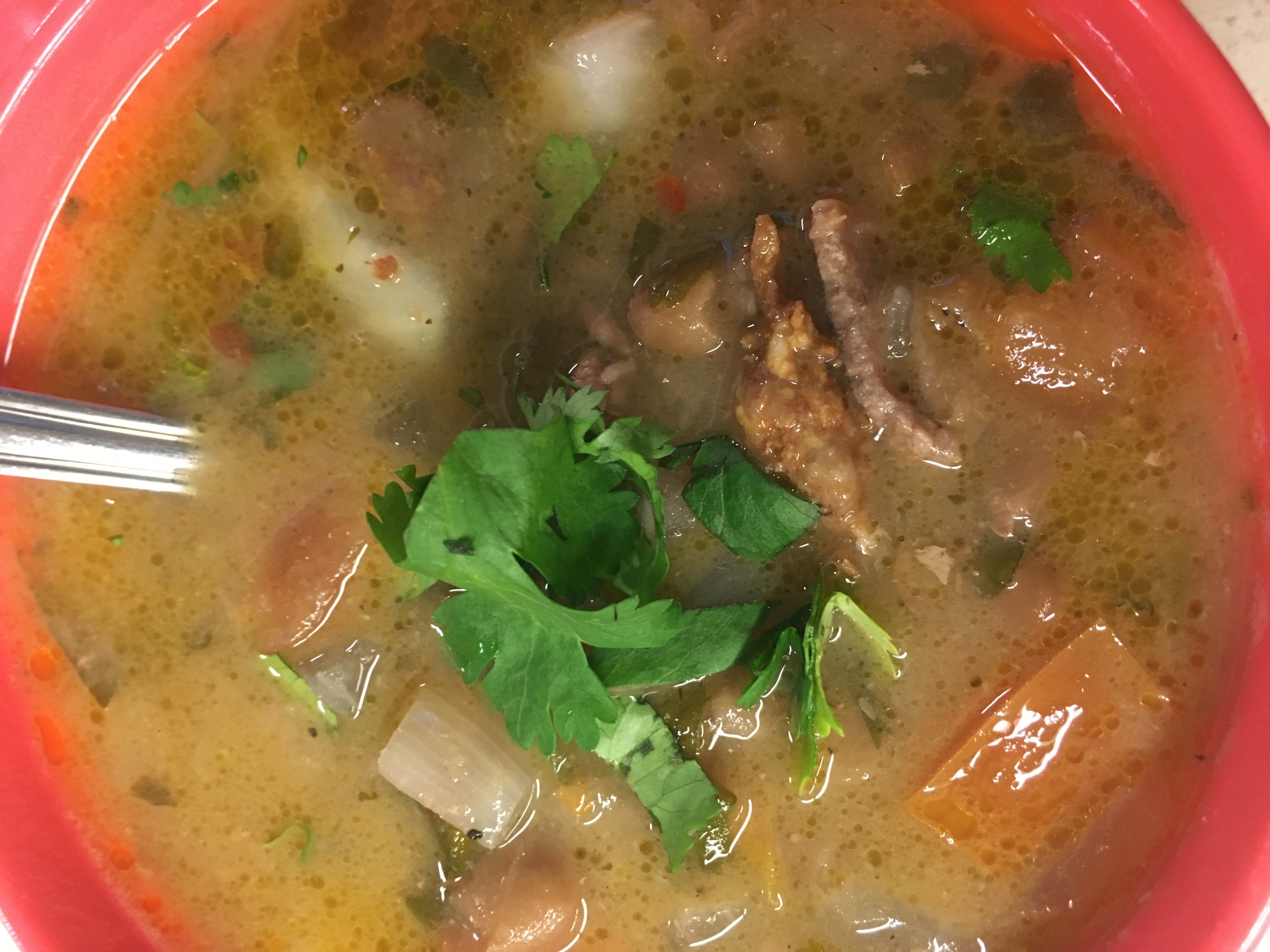 Order Frijoles Charros Soup food online from Paco Tacos store, Madison on bringmethat.com