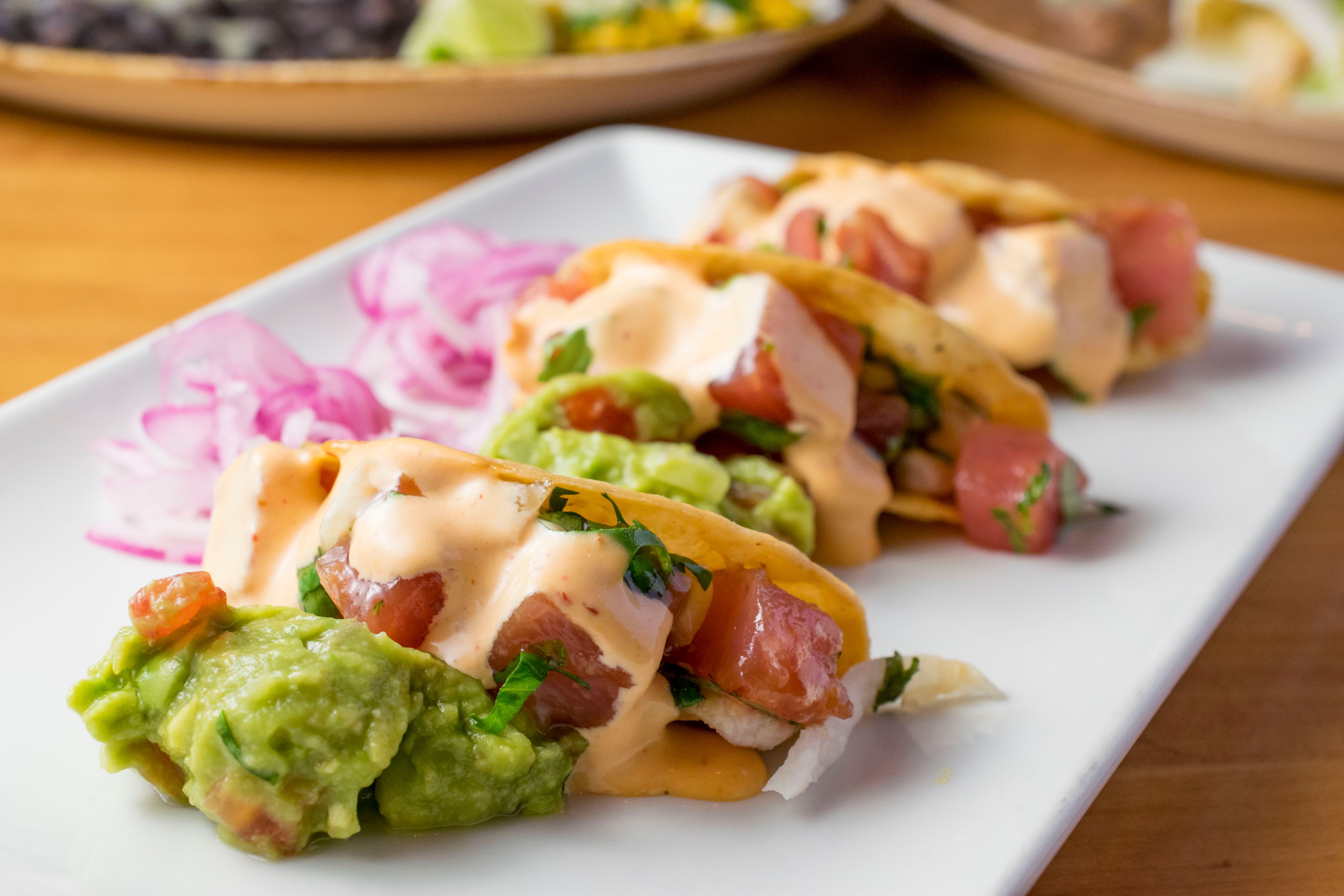 Order Ahi Tuna Tacos food online from Cantina Laredo store, Saint Louis on bringmethat.com