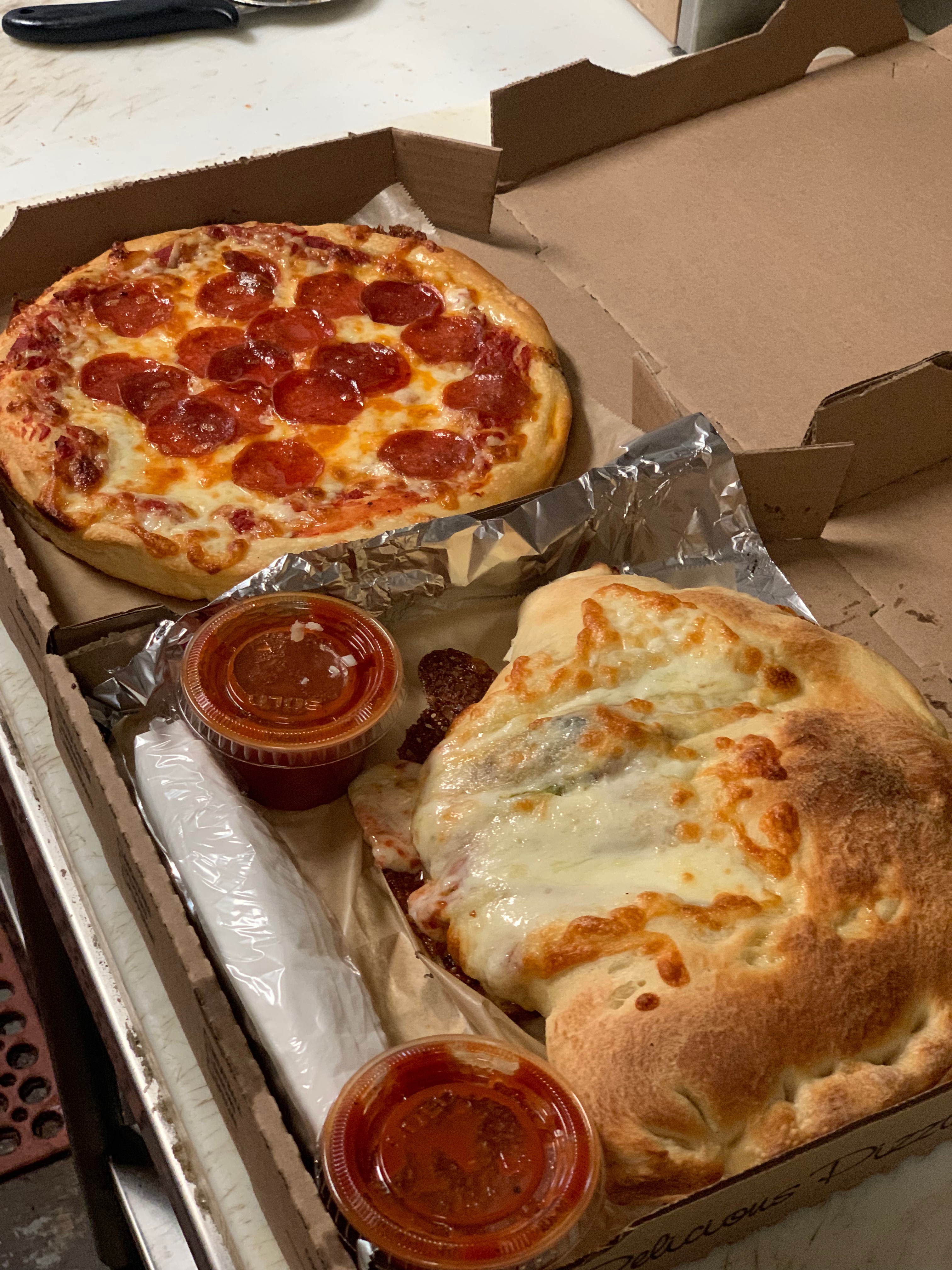 Order Pepperoni Calzone food online from Boston Pizza store, Las Vegas on bringmethat.com