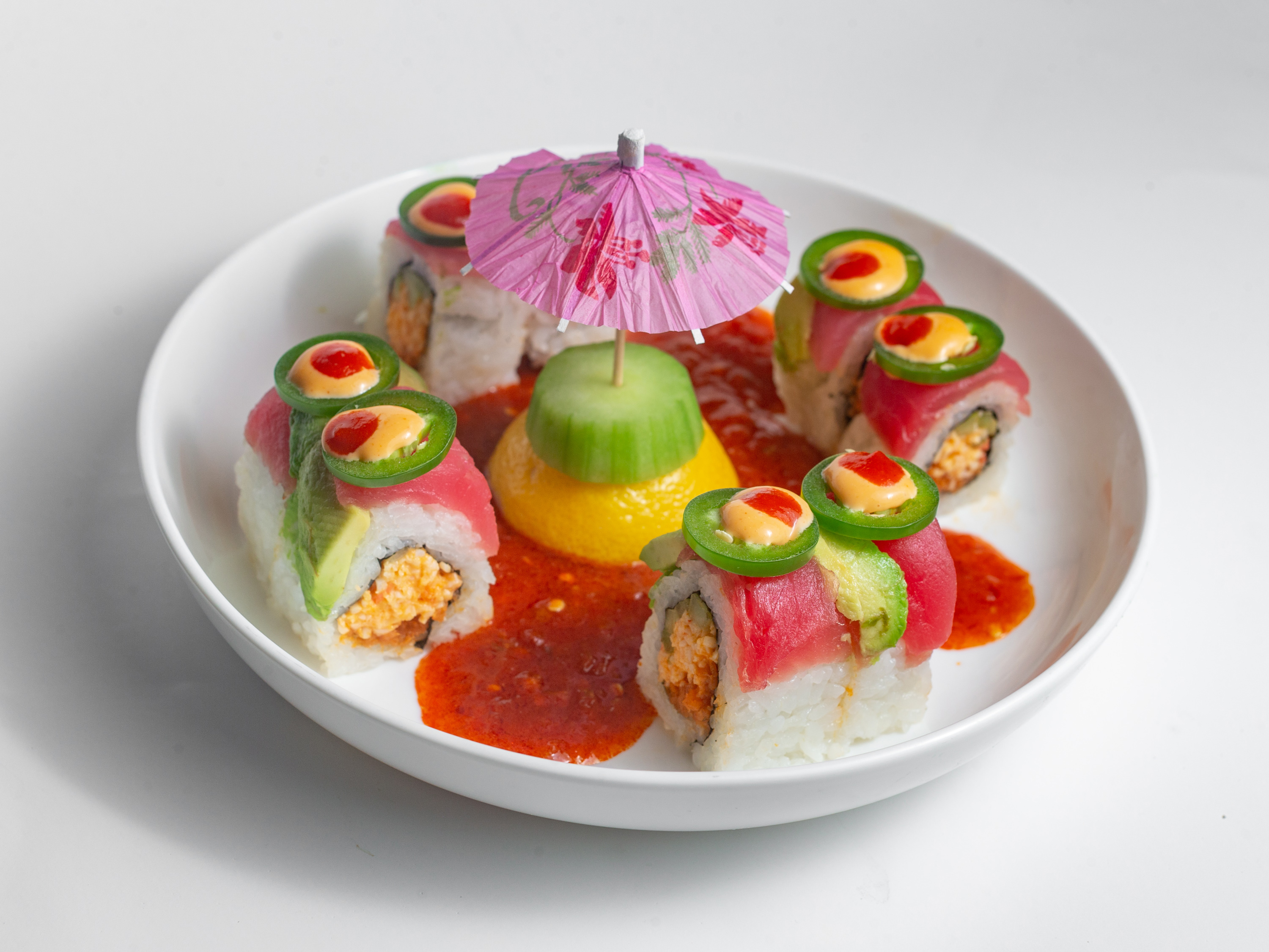 Order Fire Roll food online from Sansui Sushi store, Lake Elsinore on bringmethat.com