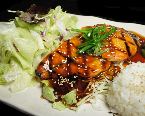 Order Salmon Teriyaki food online from Little Madfish store, Redwood City on bringmethat.com