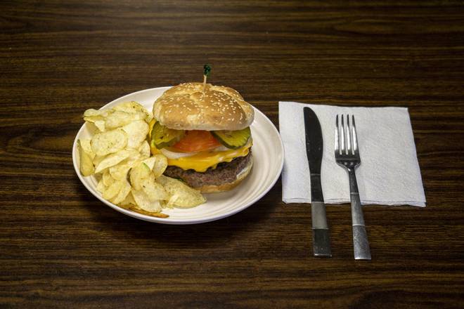 Order Angus Beef Patty Burger (1/3 lb) food online from Judys Cafe store, San Diego on bringmethat.com