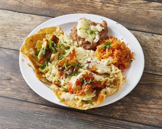 Order Taco Plate (2 Tacos) food online from Taco Burrito King store, Des Plaines on bringmethat.com