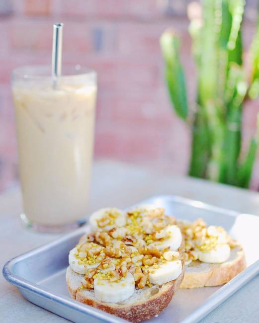 Order Banana Bread Toast food online from Revolucion Coffee And Juice @The Rim store, San Antonio on bringmethat.com