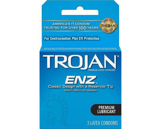 Order Condoms, Trojan ENZ 3 Pack food online from Extra Mile 2047 store, Fairfield on bringmethat.com