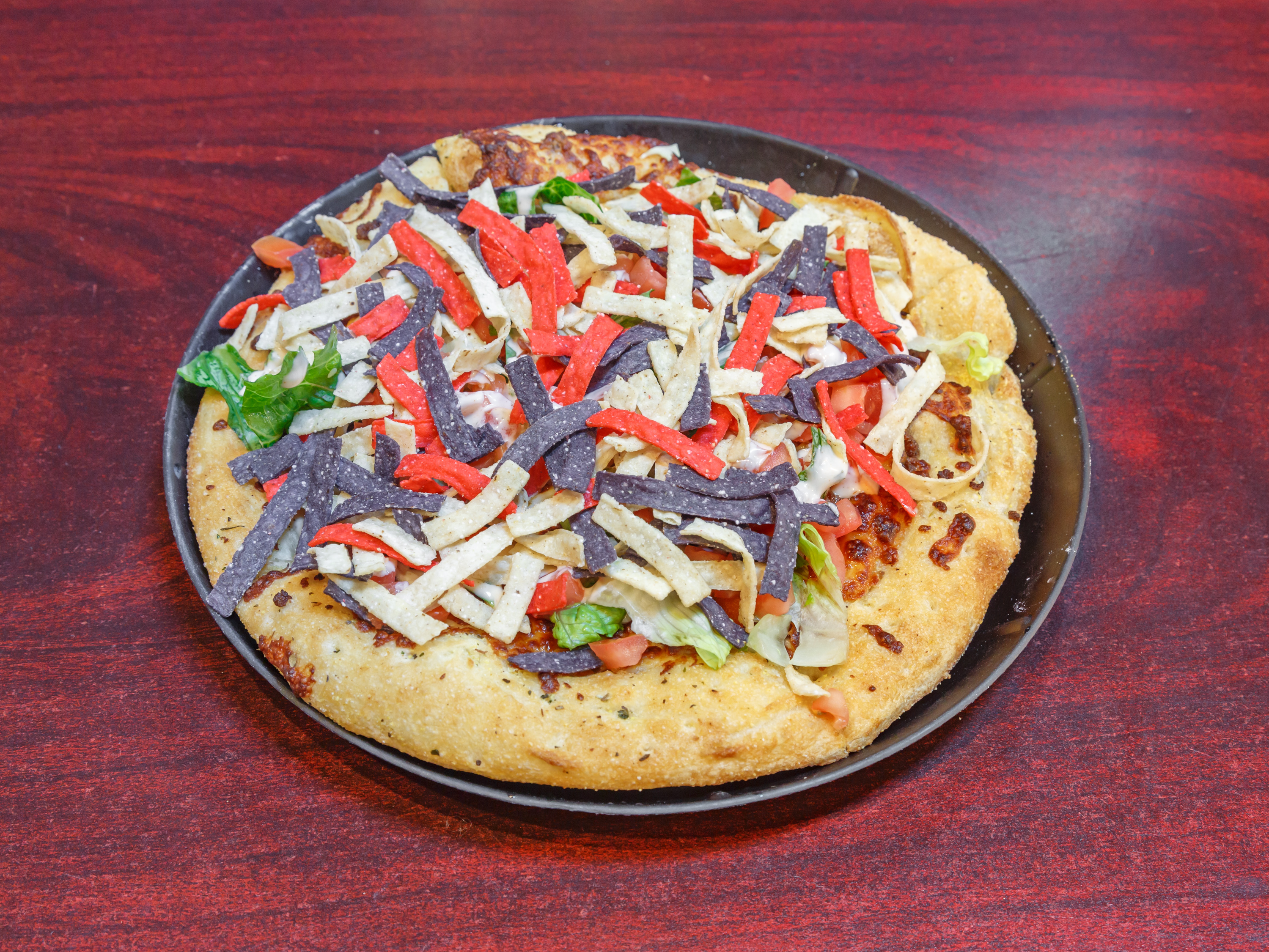 Order 8" Taco Pizza food online from Tailgate Brewery store, Nashville on bringmethat.com