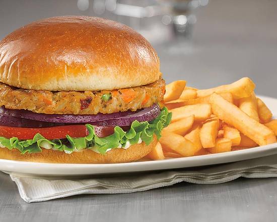 Order Veggie Burger food online from Van Ness Cafe & Gyros store, San Francisco on bringmethat.com