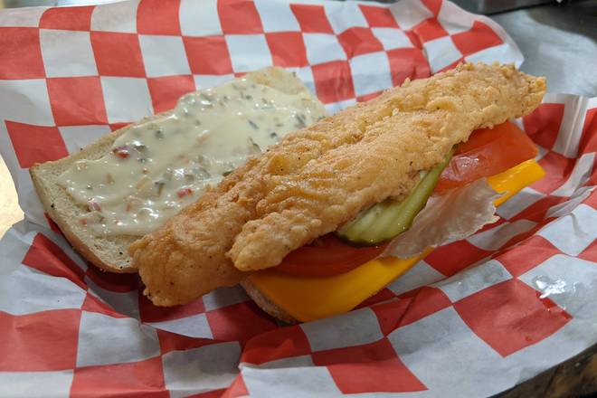 Order CATFISH FILLET SANDWICH food online from Hill Top Bar store, Creve Coeur on bringmethat.com