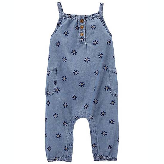 Order carter's® Size 3M Daisies Overall in Chambray food online from Bed Bath & Beyond store, Lancaster on bringmethat.com