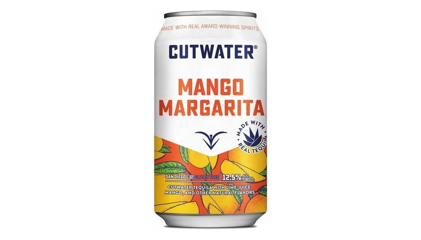 Order Cutwater Mango Margarita 12oz Can food online from Circus Liquor store, Los Angeles on bringmethat.com