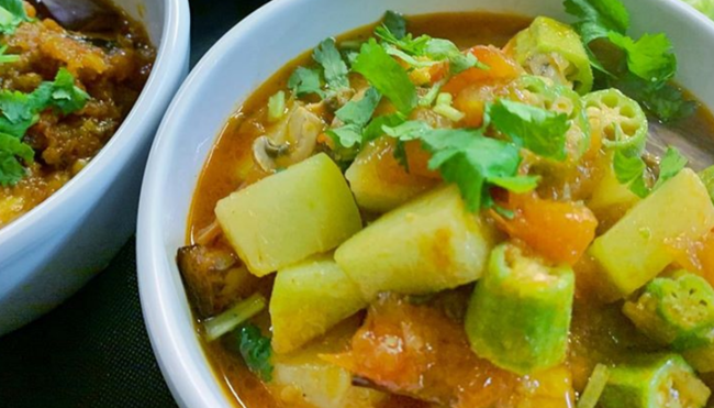 Order All-Star Okra Curry (Vegan Option) food online from Top Burmese store, Beaverton on bringmethat.com