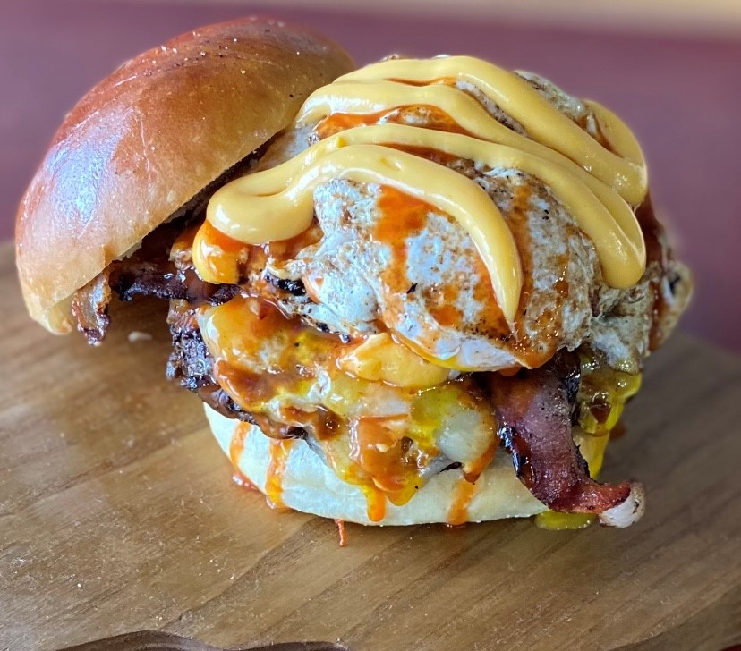 Order Old Dad's Hangover Burger food online from Akron Badass Burgers & Fried Chicken store, Akron on bringmethat.com
