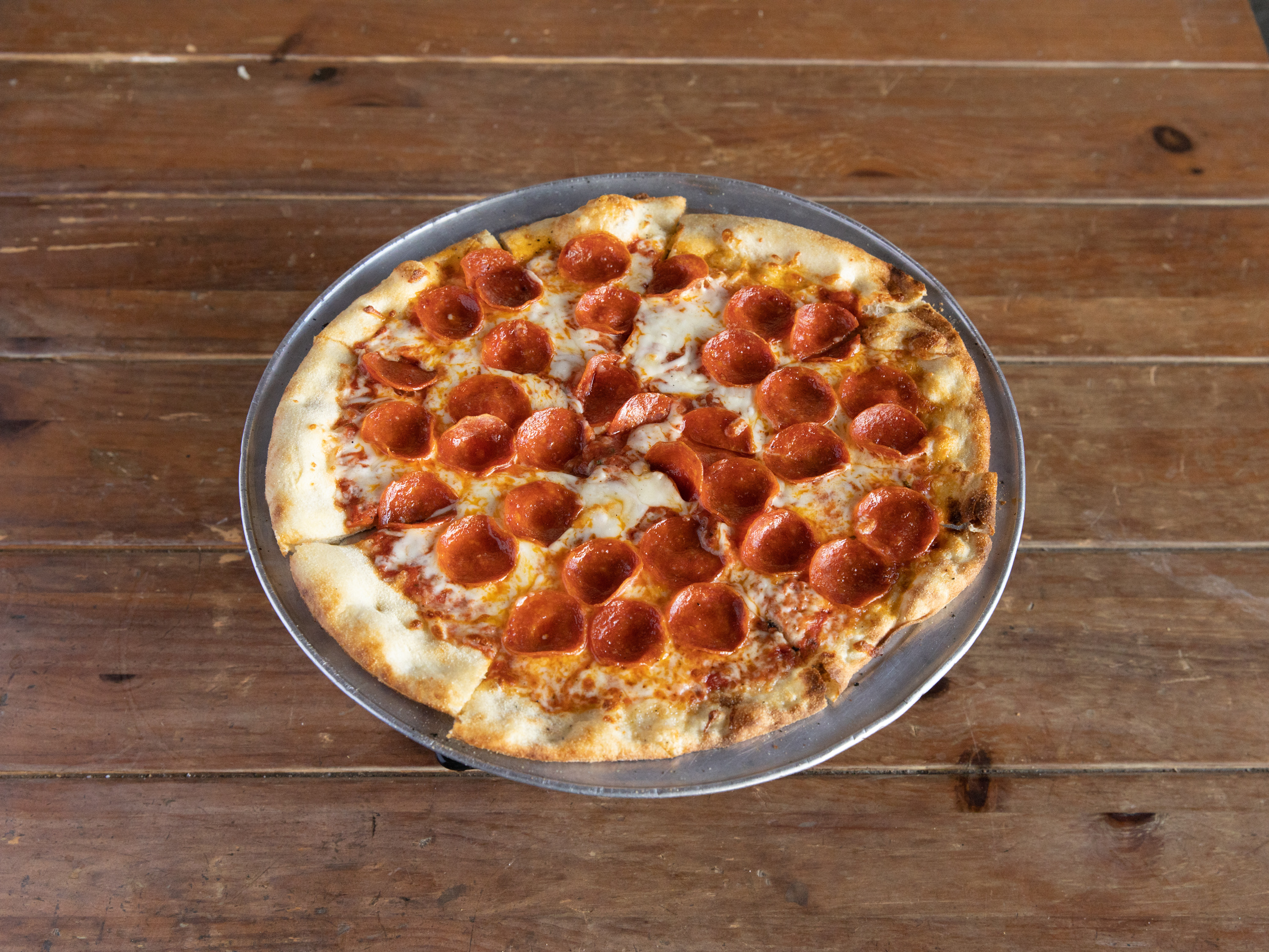 Order Pepperoni Pizza food online from Henderson Tap House store, Dallas on bringmethat.com