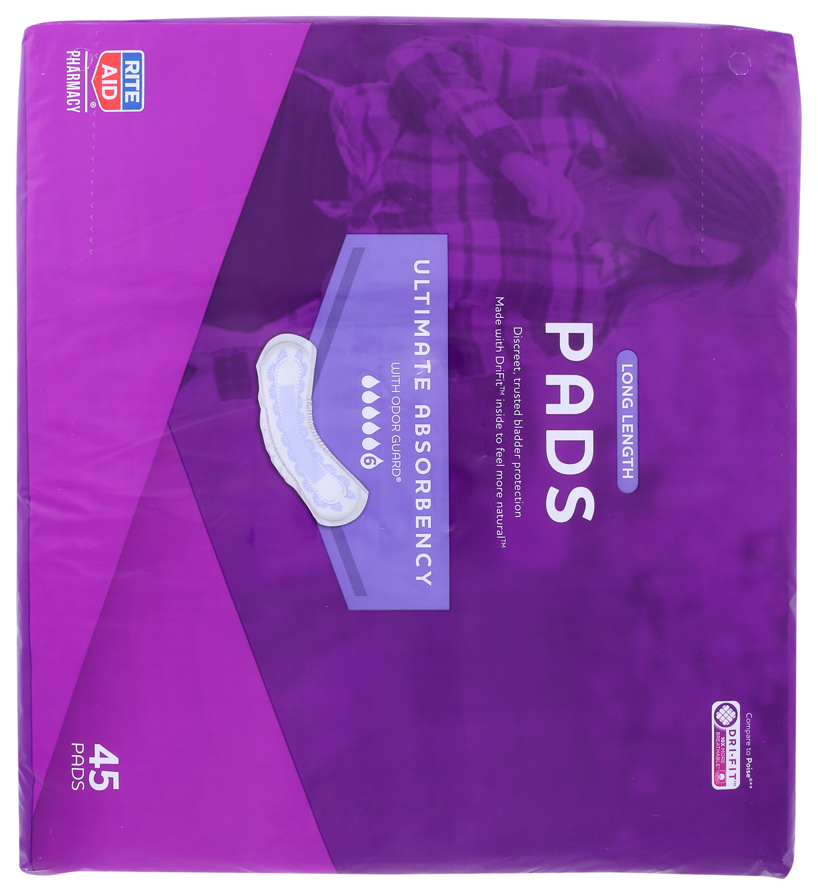Order Rite Aid Pads for Women, Ultimate Absorbency, Long Length - 45 ct food online from Rite Aid store, ELMIRA on bringmethat.com