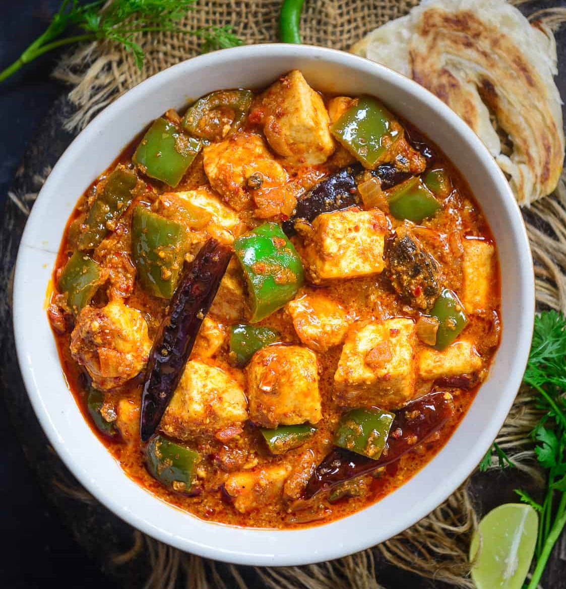 Order Tofu OR Paneer Karahai (Choose one - Add Comment) food online from Empyrean Indian Kitchen store, Hoboken on bringmethat.com