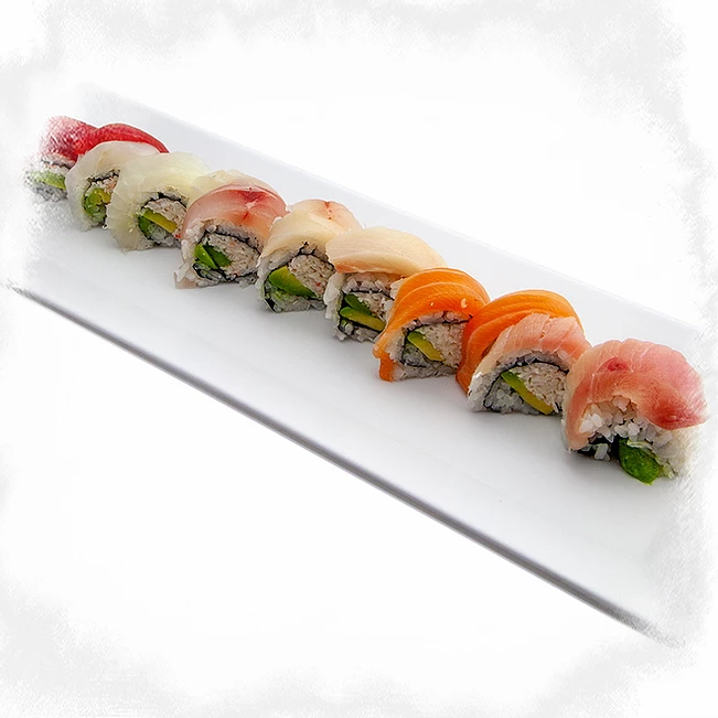 Order Rainbow Roll Special food online from Roppongi Sushi store, Livermore on bringmethat.com