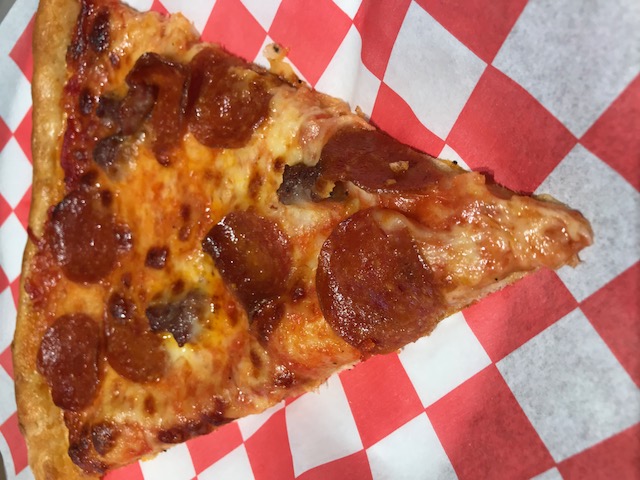 Order Pepperoni & Sausage Slice food online from Tony's Pizzaria store, Ventura on bringmethat.com