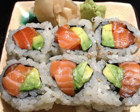 Order Salmon Avocado Roll food online from Hawkers store, New York on bringmethat.com