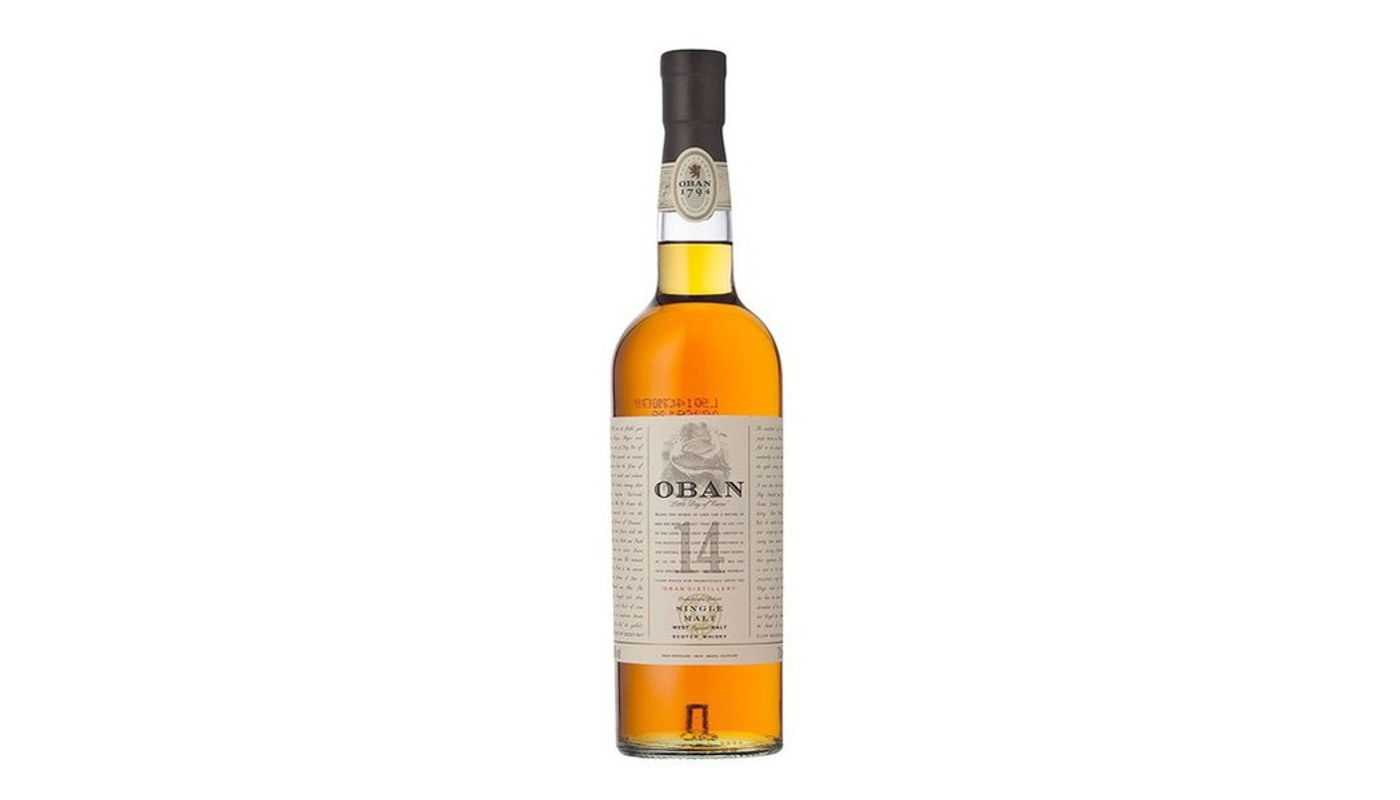 Order Oban West Highland Single Malt Scotch Whisky 14 Year 750mL food online from Ocean Liquor store, South Pasadena on bringmethat.com