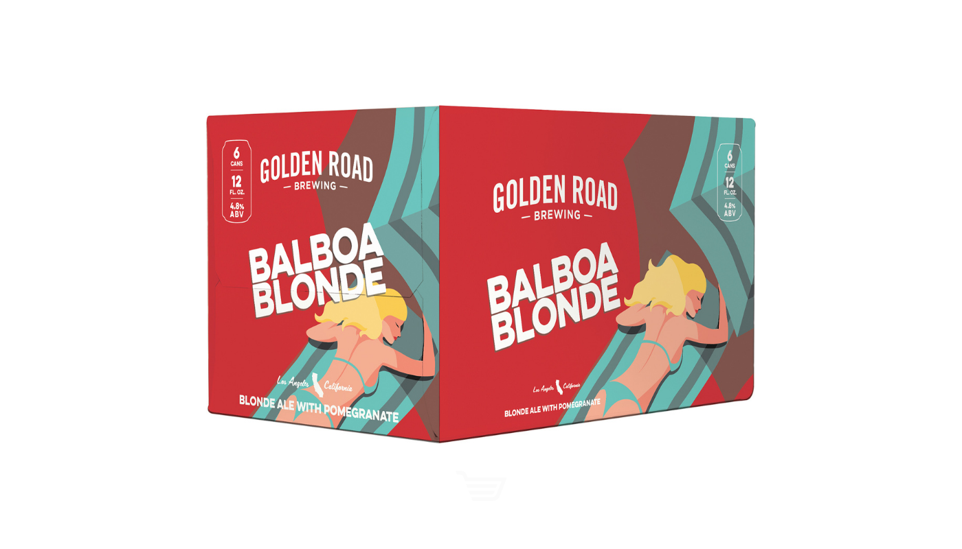 Order Golden Road Balboa Blonde Ale 6 Pack 12 oz Cans 4.8% ABV food online from Liquor Palace store, Burbank on bringmethat.com