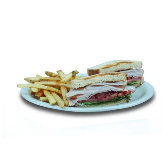 Order Turkey Club Sandwich food online from We Pancakes store, Midwest City on bringmethat.com
