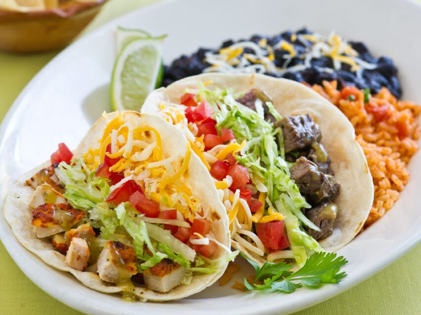 Order California Taco Plate food online from Sharky's Woodfired Mexican Grill store, Ventura on bringmethat.com