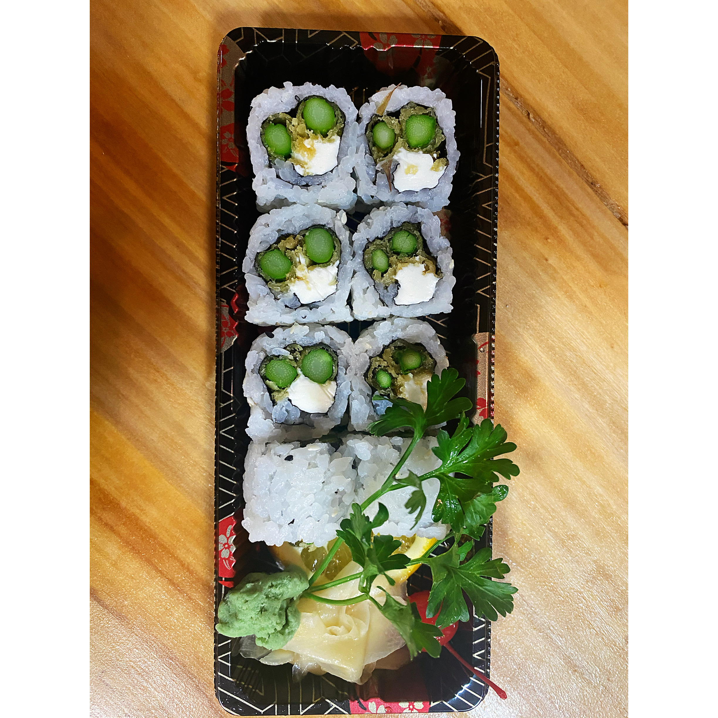 Order Asparagus Tempura Roll food online from Sushi8 store, Santa Fe on bringmethat.com