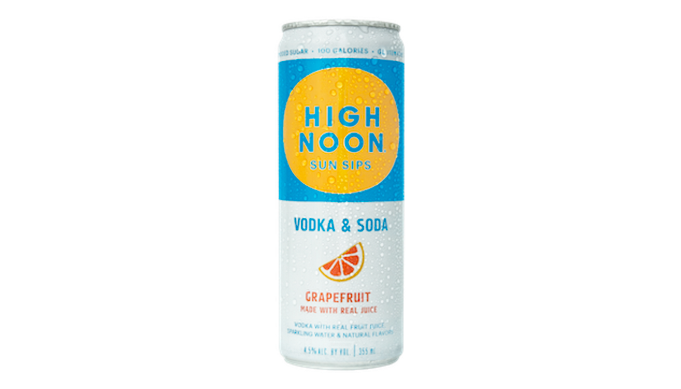 Order High Noon Sun Sips Vodka & Soda Grapefruit 355mL Aluminium Can food online from Ocean Liquor store, South Pasadena on bringmethat.com