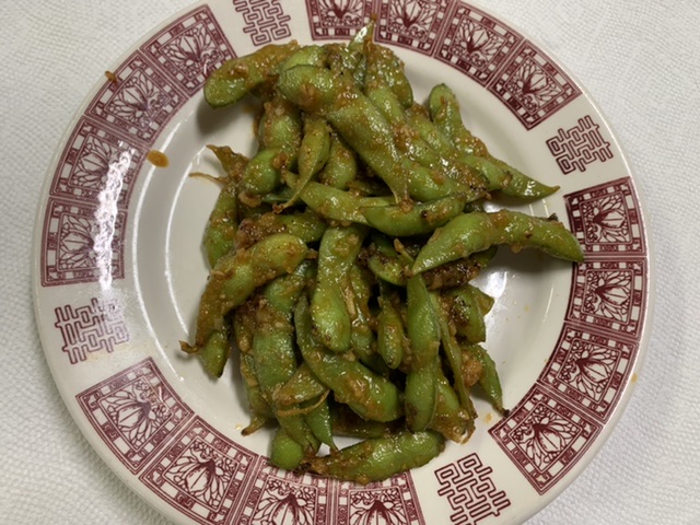 Order Spicy Sautéed Edamame  food online from Chikurin Sushi store, Brooklyn on bringmethat.com