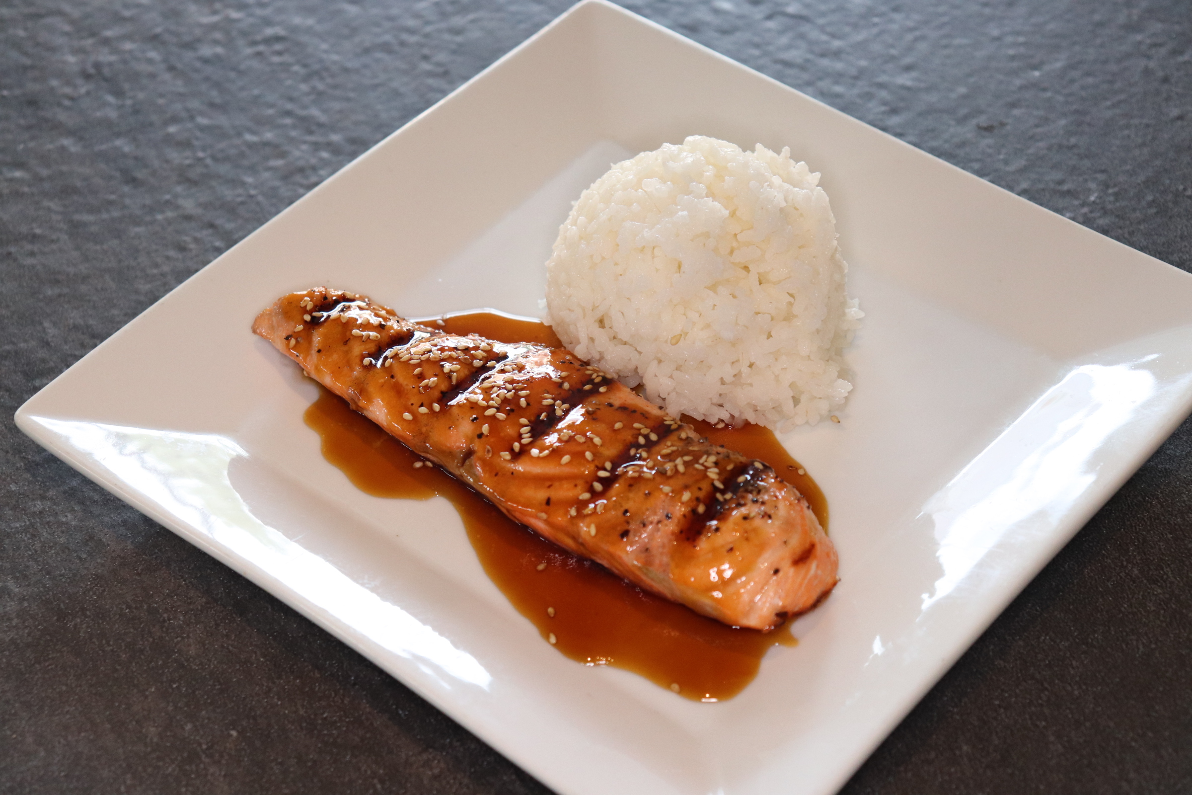 Order Grilled Salmon Teriyaki (A La Carte) food online from Toshiko Japanese Cuisine store, Hanford on bringmethat.com