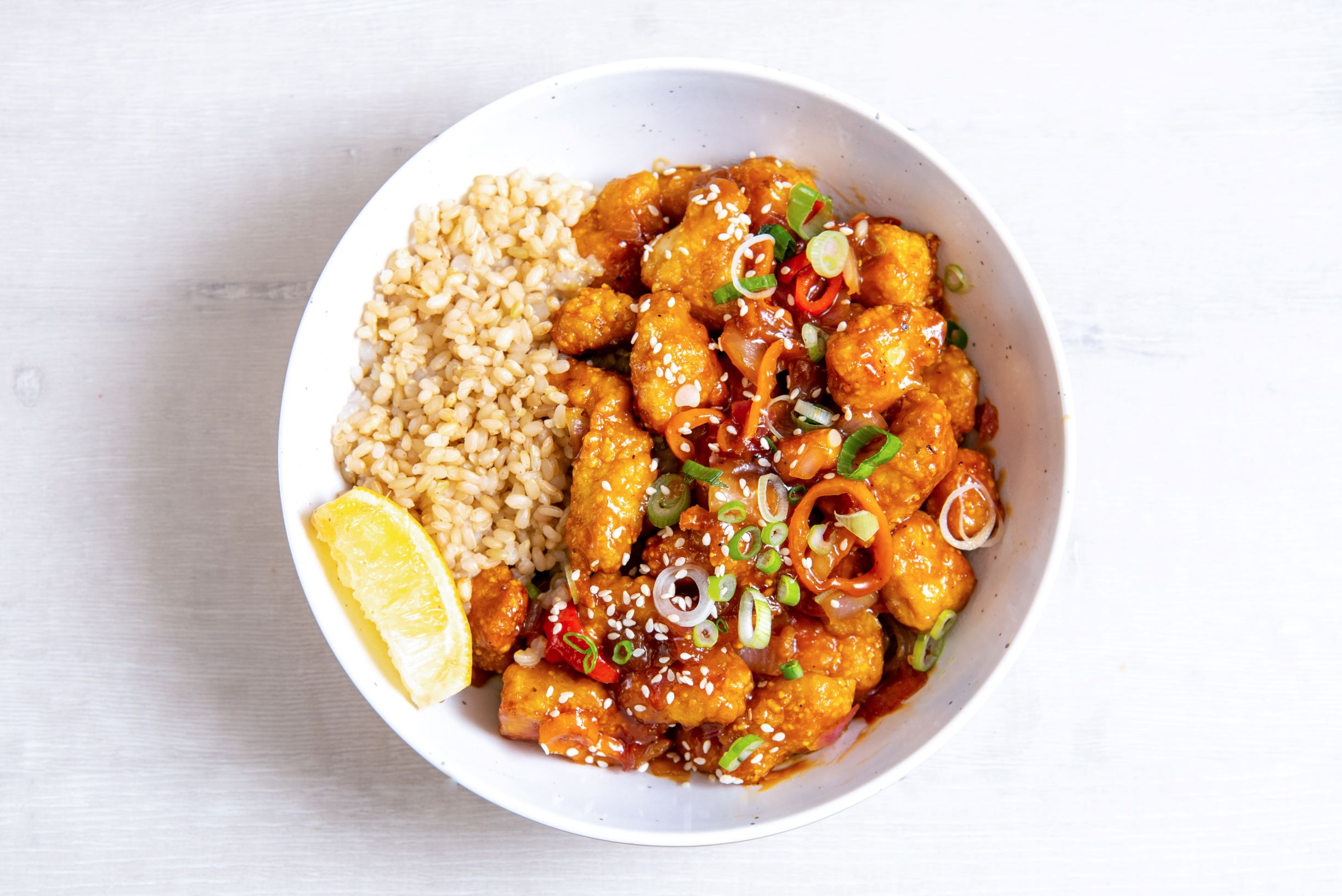 Order Orange Chicken 2.0 food online from Ginger Bowls (Healthy Asian Bowls - Tempe) store, Tempe on bringmethat.com