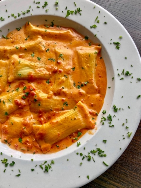 Order Stuffed Rigatoni with Vodka Sauce food online from Nino's Pizza & Restaurant store, Hillsdale on bringmethat.com