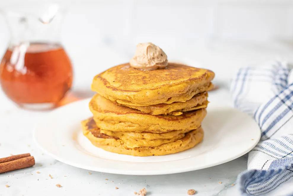 Order Pumpkin Pancakes food online from Bee Brothers store, Romeoville on bringmethat.com