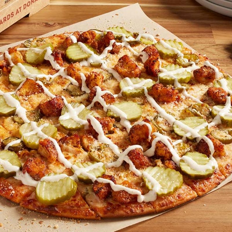 Order Hot Chicken Pizza - Individual 7" food online from Donatos Pizza store, Hudson on bringmethat.com