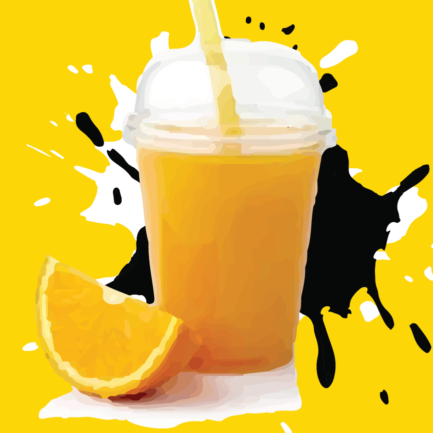 Order Orange Juice 100% Freshly Squeezed food online from Muffin Can Stop Us store, Glendale on bringmethat.com