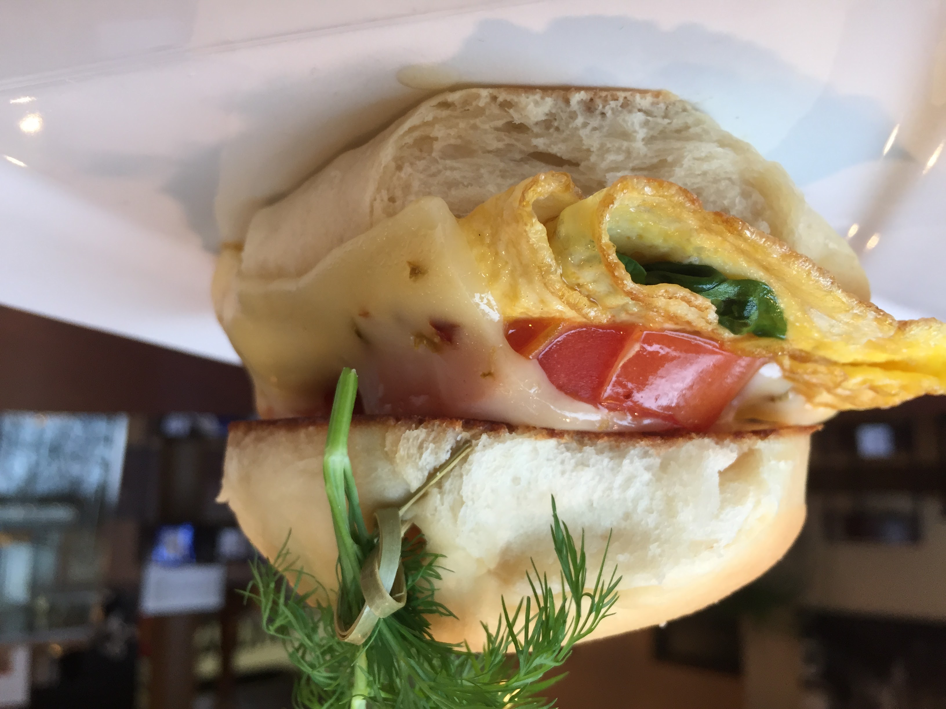 Order Spinach, Tomato, Eggs and Pepper Jack Sandwich food online from Arabica Cafe store, Elgin on bringmethat.com