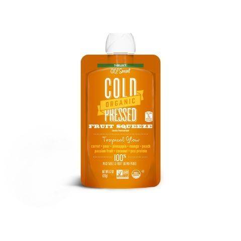 Order 7-Select Go!Smart Cold Organic Pressed Fruit Squeeze Tropical Squeeze 4.23oz food online from 7-Eleven store, Gilbert on bringmethat.com