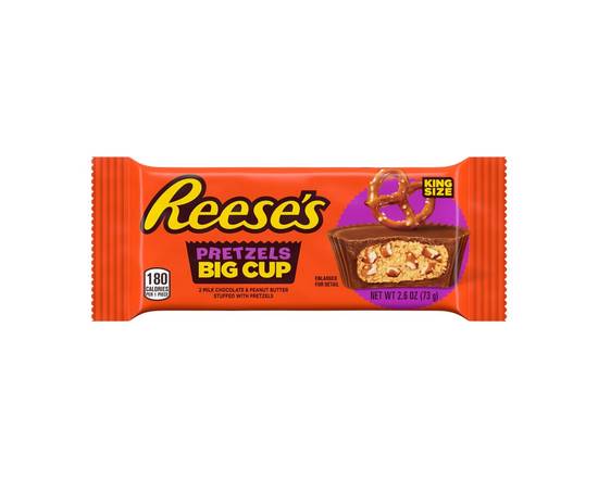 Order Reese's PB Cup Stuffed w/Pretzel King Size 2.6oz food online from Rocket store, Colorado Springs on bringmethat.com
