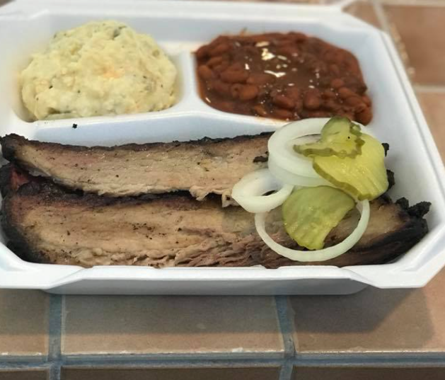 Order 3 Meat Plate  food online from R&S Barbecue store, Waco on bringmethat.com