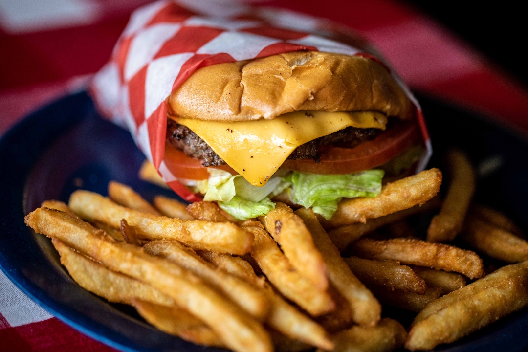 Order Cheeseburger food online from The Texan Cafe & Pie Shop store, Hutto on bringmethat.com