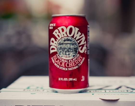 Order Black Cherry Can (Dr. Brown) food online from DC Pizza store, Washington on bringmethat.com