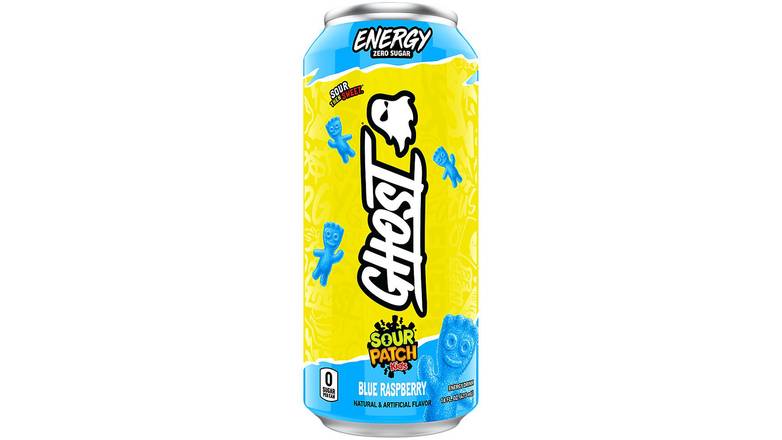 Order Ghost Energy Drink Zero Sugar Sour Patch Kids Blue Raspberry food online from Red Roof Market store, Lafollette on bringmethat.com