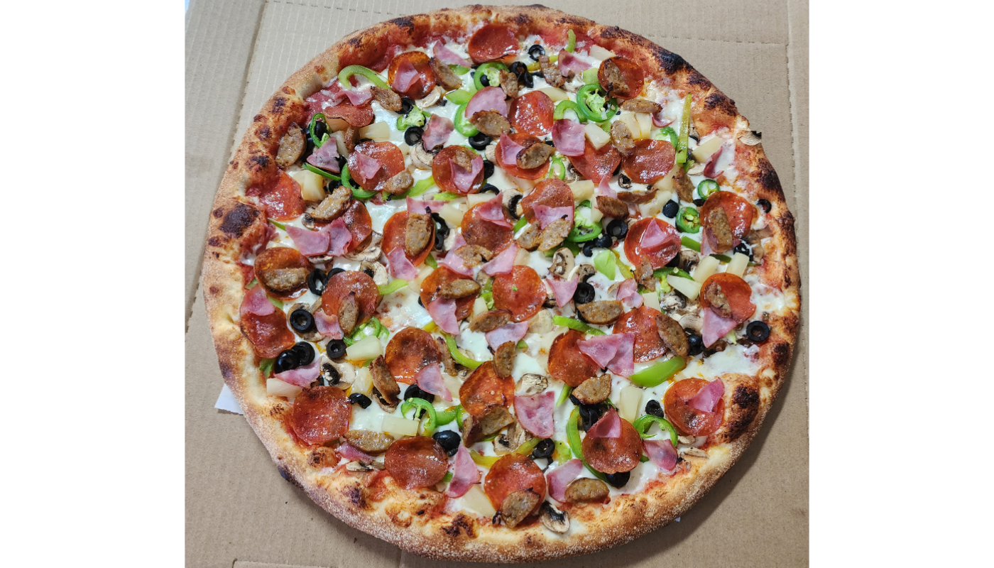 Order Supreme Gourmet Pizza food online from Ricky's Pizza store, Los Angeles on bringmethat.com