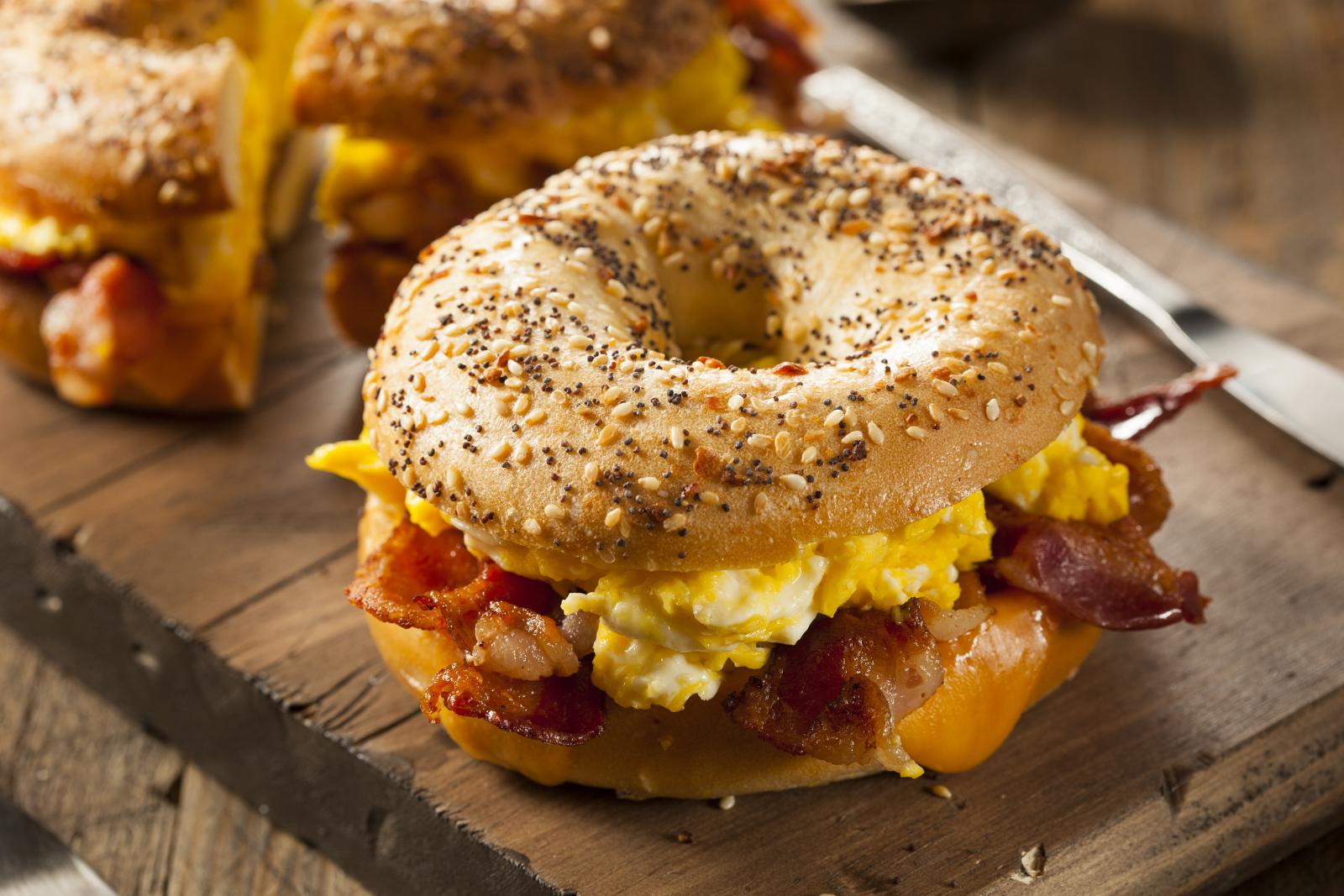 Order BREAKFAST SANDWICH W/BACON OR SAUSAGE WITH EGG food online from Cafe NJS store, Valley Stream on bringmethat.com