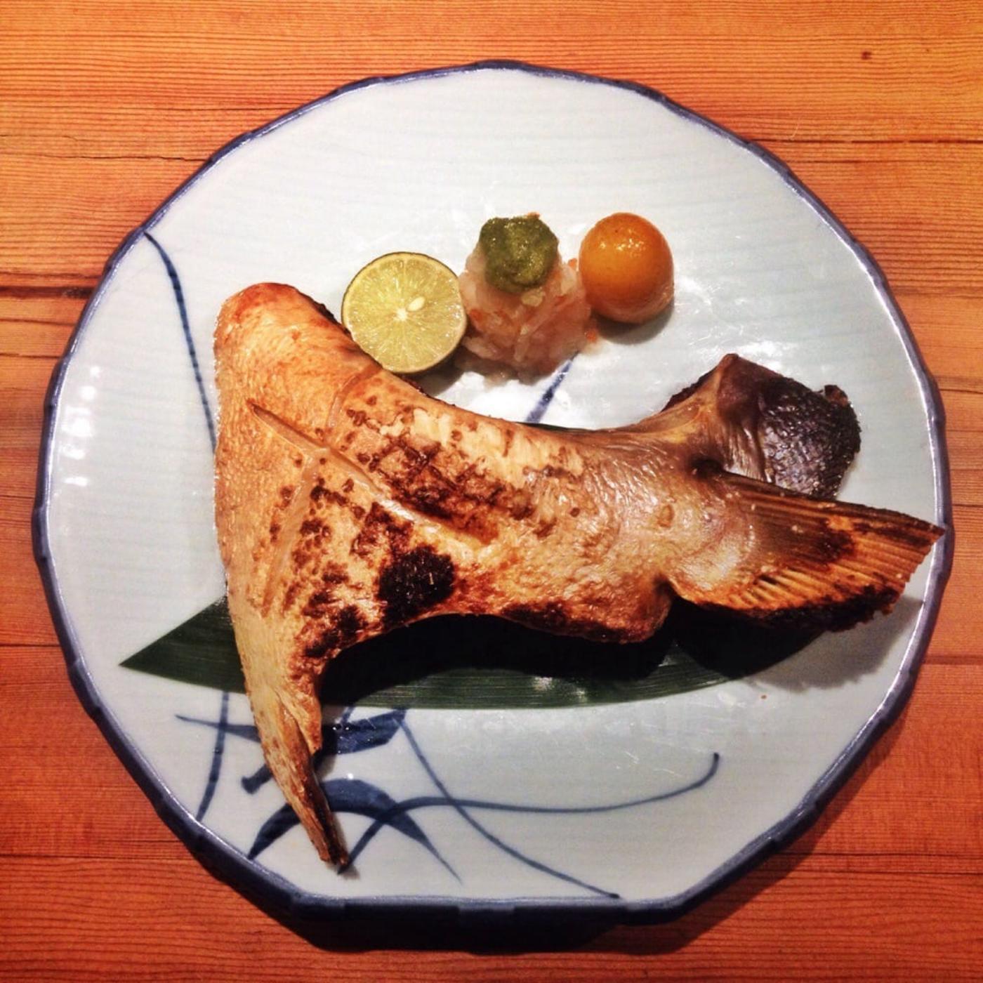 Order Grilled Yellowtail Jaw food online from Rainbow Sushi store, Germantown on bringmethat.com