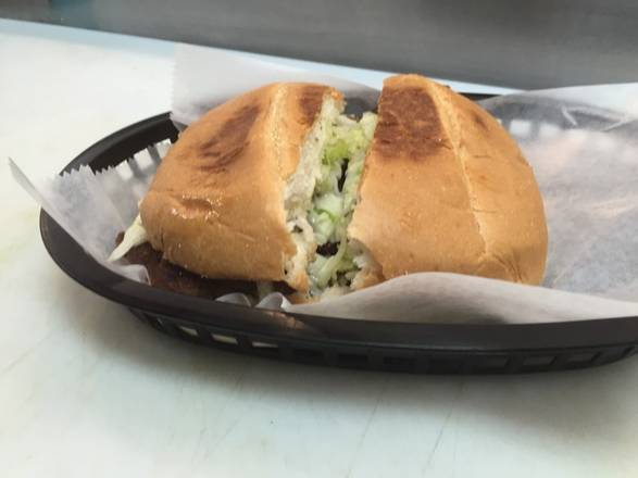 Order Ground Beef  Torta food online from El Famous Burrito store, Lombard on bringmethat.com