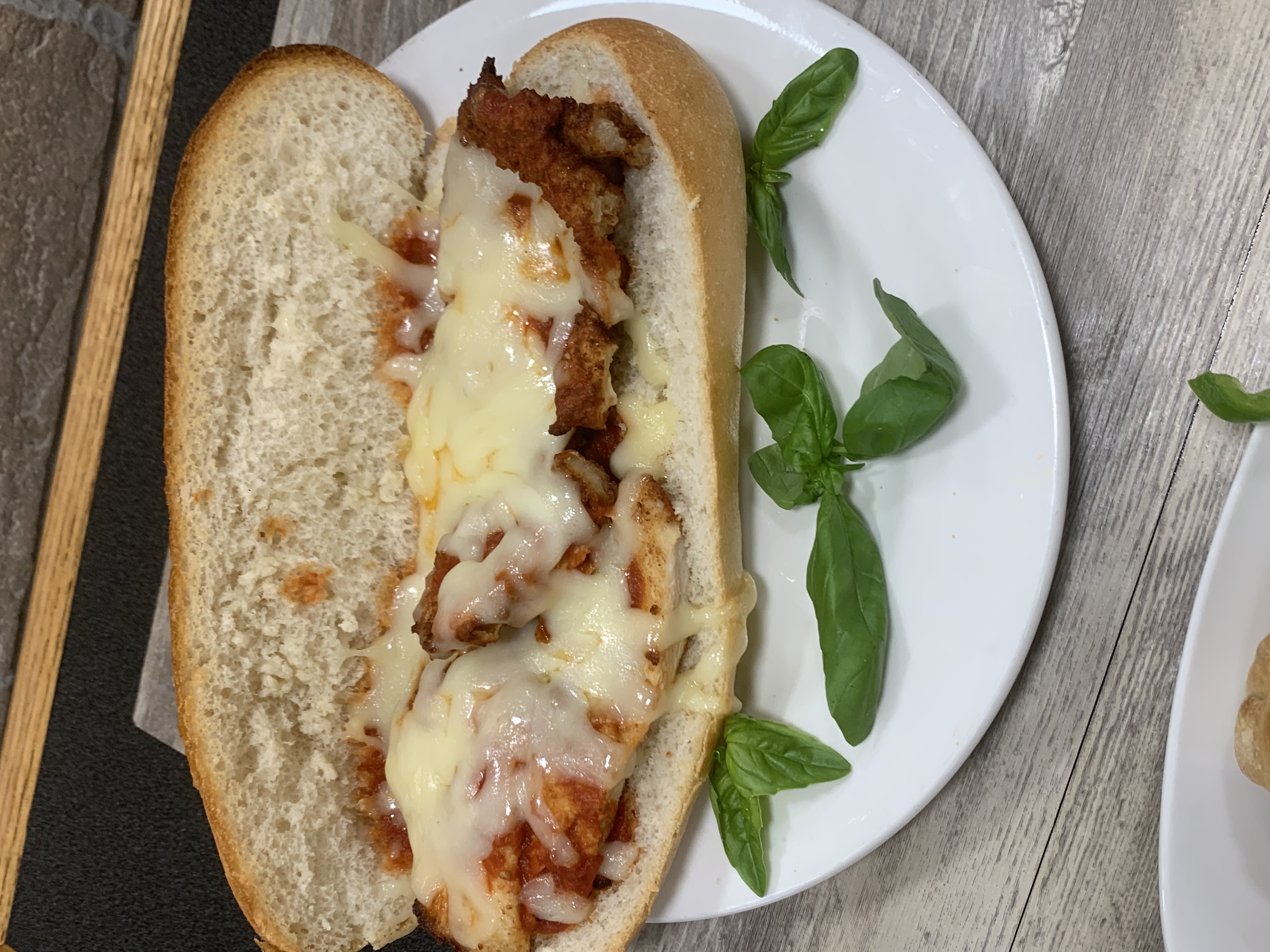 Order Chicken Cutlet Parmigiana Sandwich food online from Gino's Pizzeria and Restaurant store, Bronx on bringmethat.com