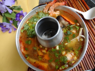 Order 45. Hot and Sour Seafood Soup food online from Thai Silk store, Long Beach on bringmethat.com