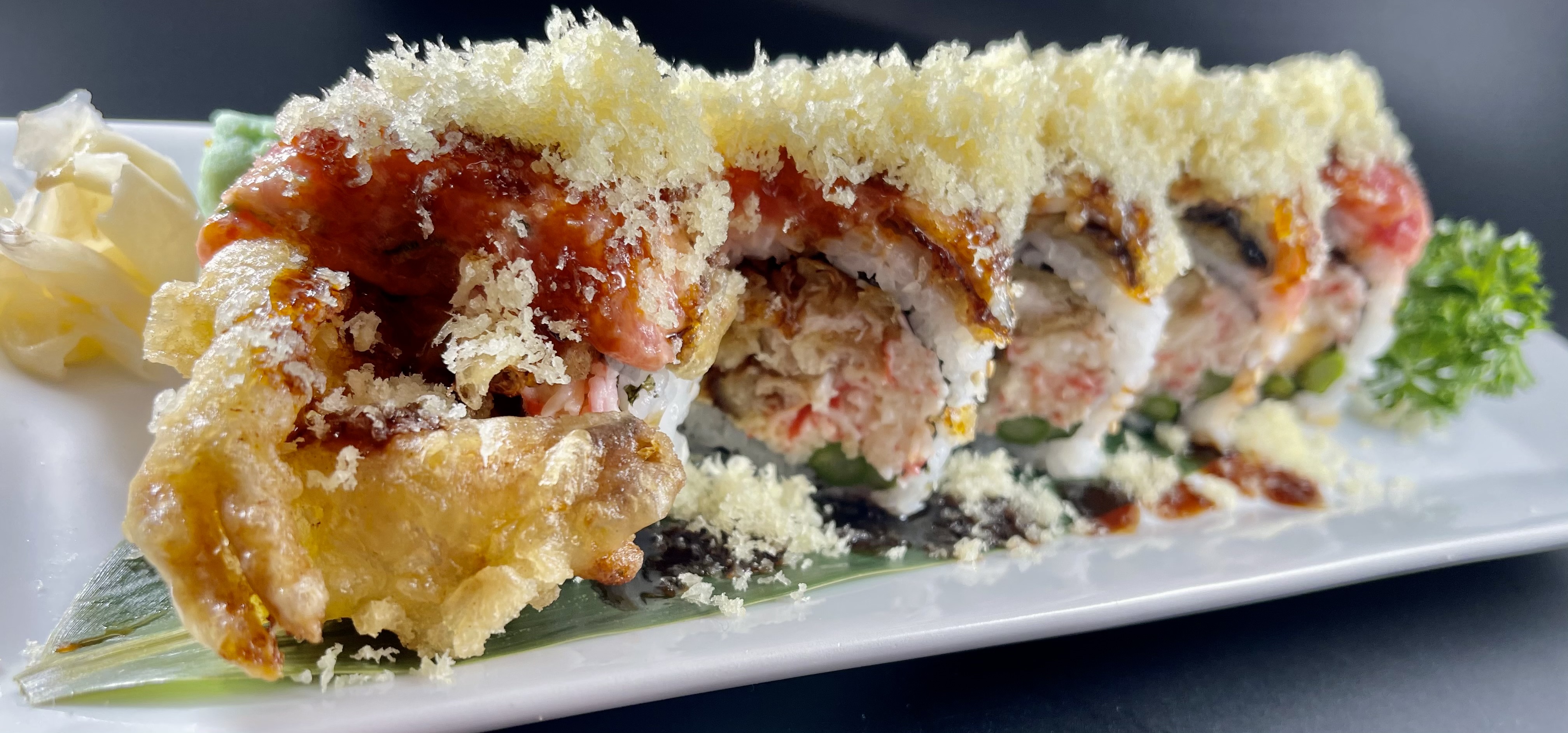 Order Alligator Roll food online from Tsuki Sushi store, Lombard on bringmethat.com