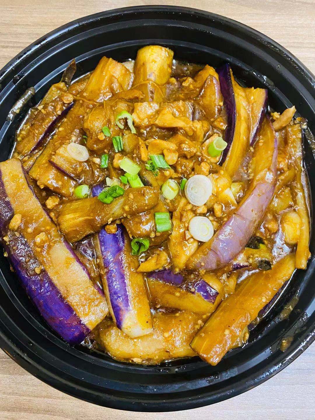 Order Salty Fish Chicken With Eggplant  Hot Pot   鹹魚雞粒茄子煲 food online from Dim Sum Club store, San Francisco on bringmethat.com